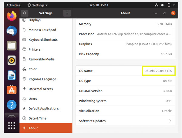 Check the Ubuntu Version from the Graphical Interface